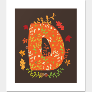 D Autumn monogram Posters and Art